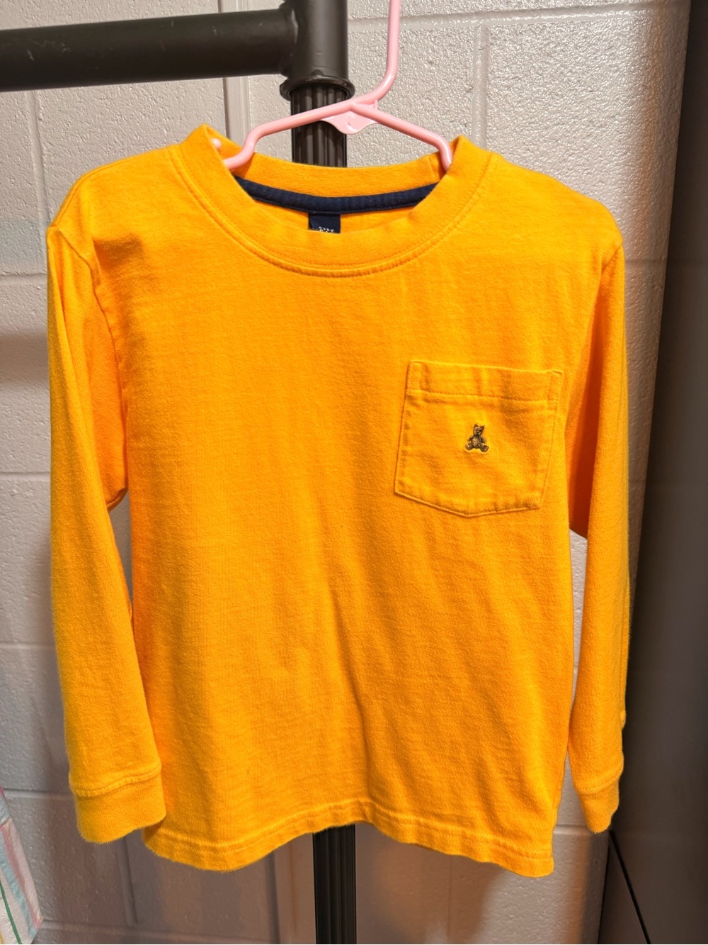 GAP Bright Yellow Long-Sleeve Pocket Tee
